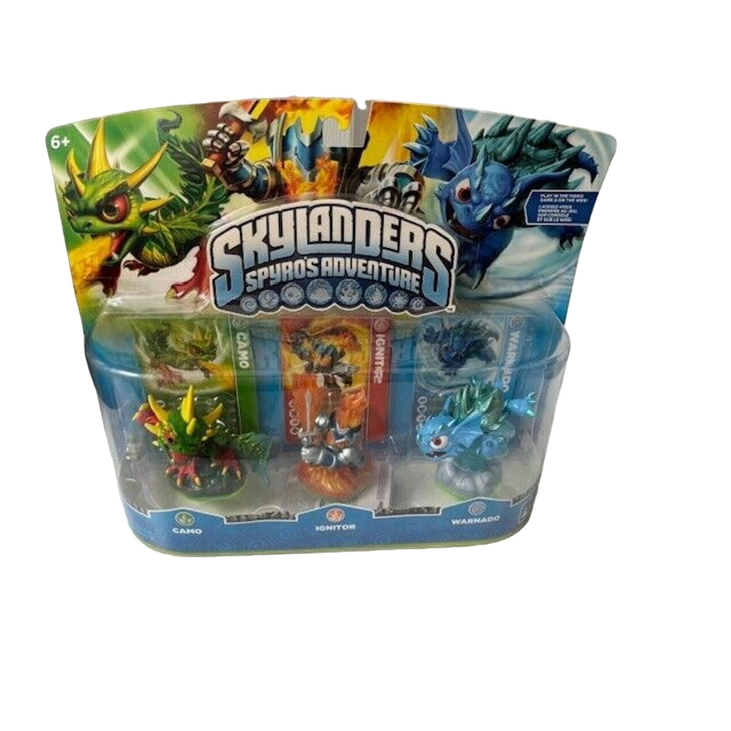 Skylanders Spyro's Adventure 3-Pack, Camo, Ignitor, Warnado - NIB