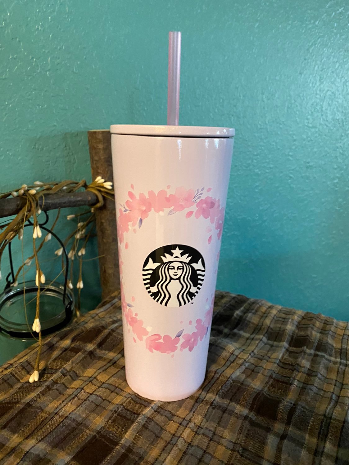 Starbucks Glitter Pink Sakura Wreath SS