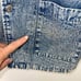 Ultra Vintage Womens Denim Blazer Size Medium Blue Floral Painted Acid Washed