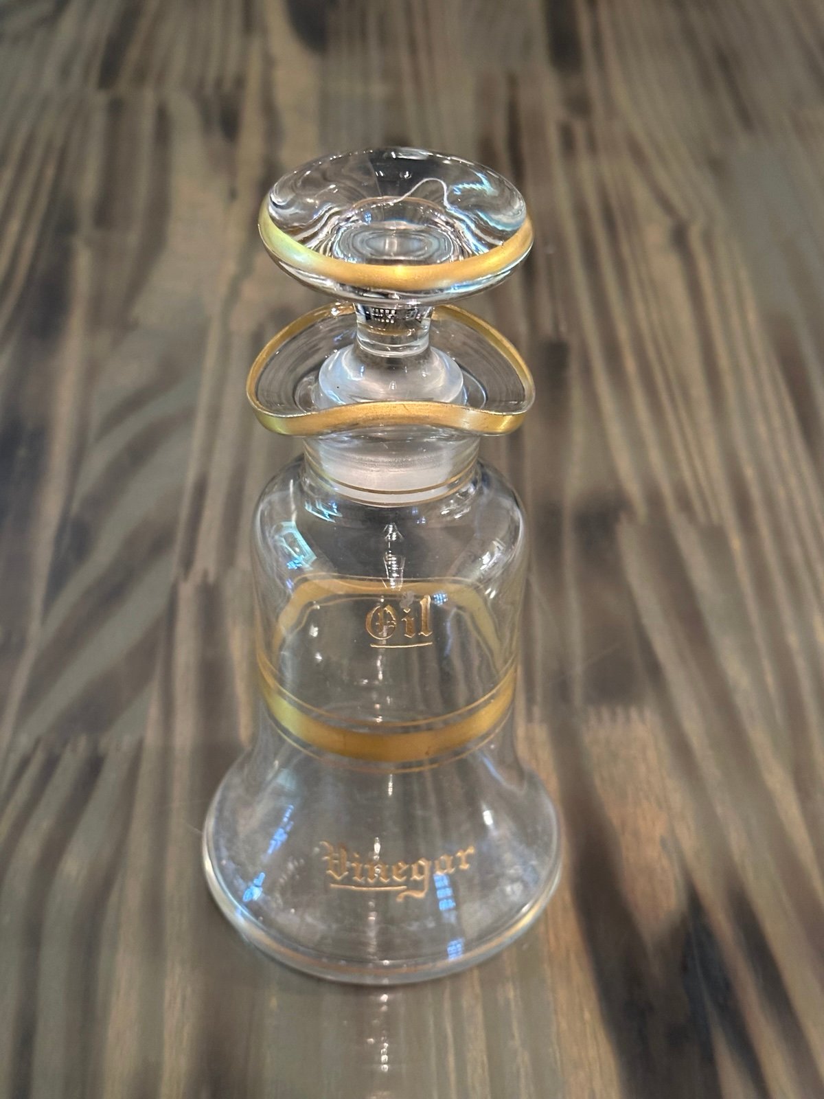 Antique Glass Oil and Vinegar Cruet