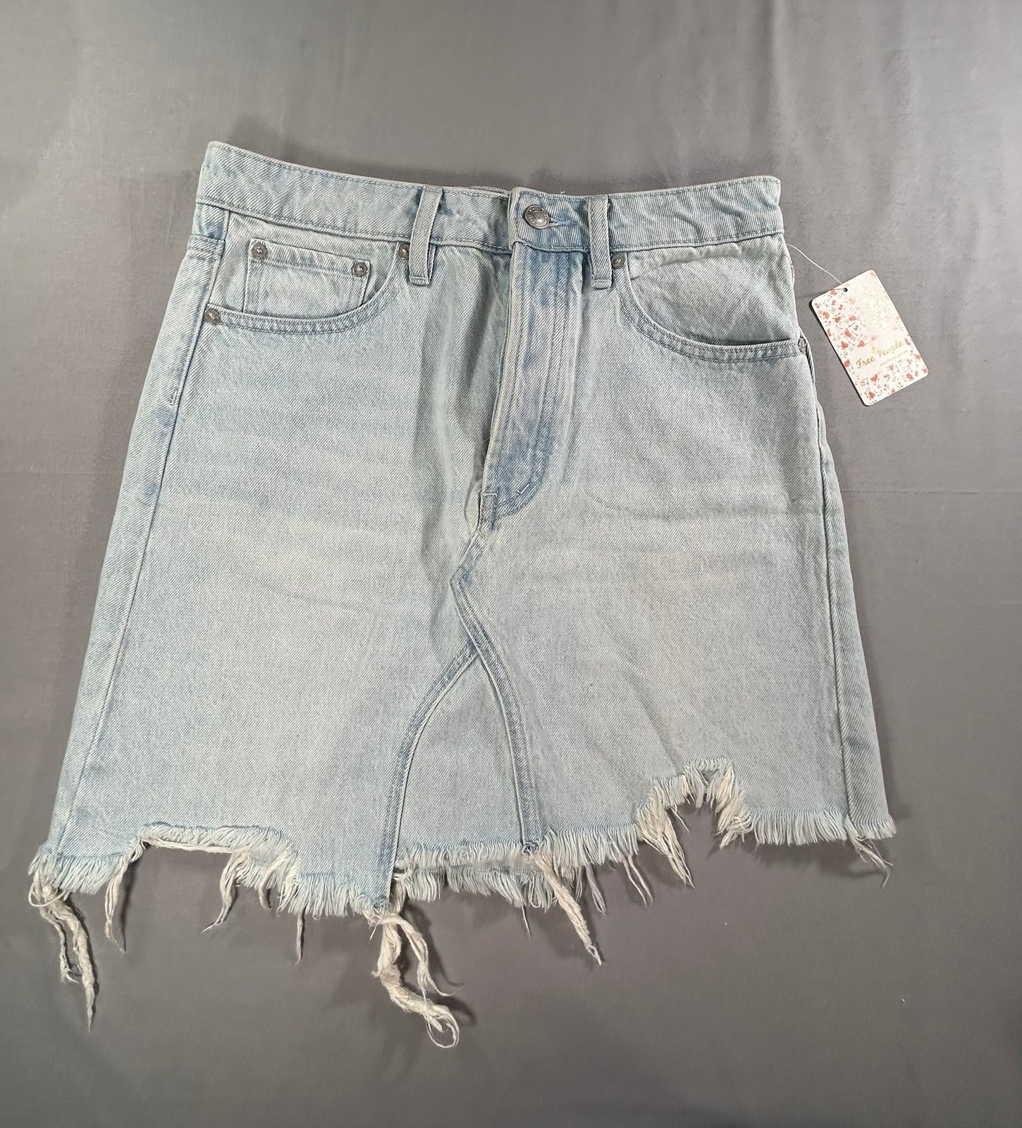 Free People Tidal Wave Denim Skirt women’s 27 NWT