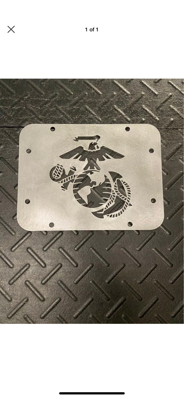 Marine jeep spare tire delete plate