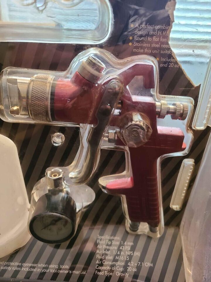 Pro Source HVLP Gravity Spray Gun With Gauge Brand New Sealed