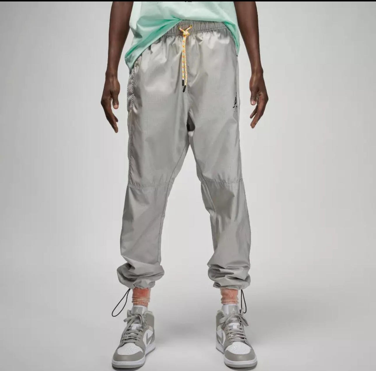 NIKE JORDAN STATEMENT SUIT Mens WOVEN PANTS GREY/WHITE DM1869-012 SZ LARGE