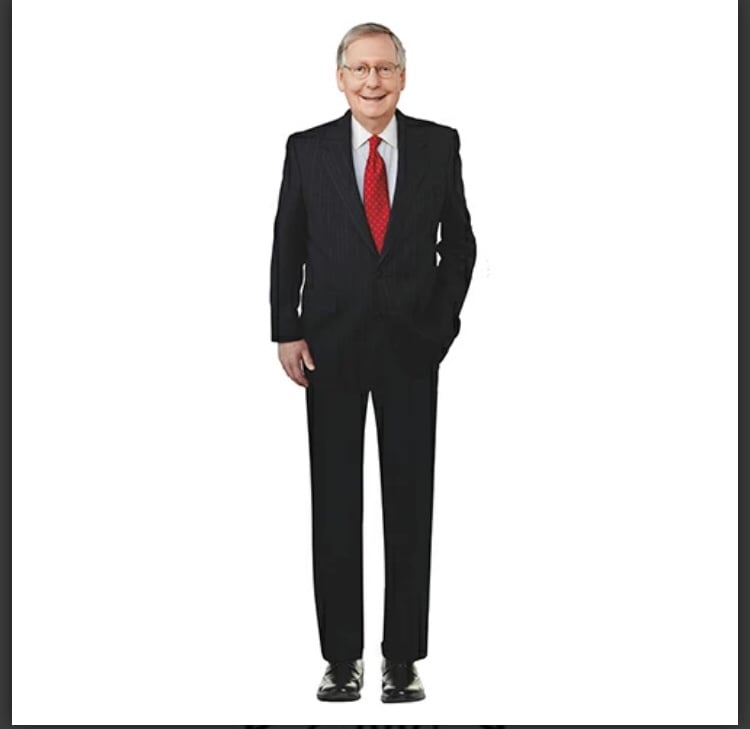 MITCH MCCONNELL LIFE SIZE CARDBOARD CUTOUT FREE SHIPPING!