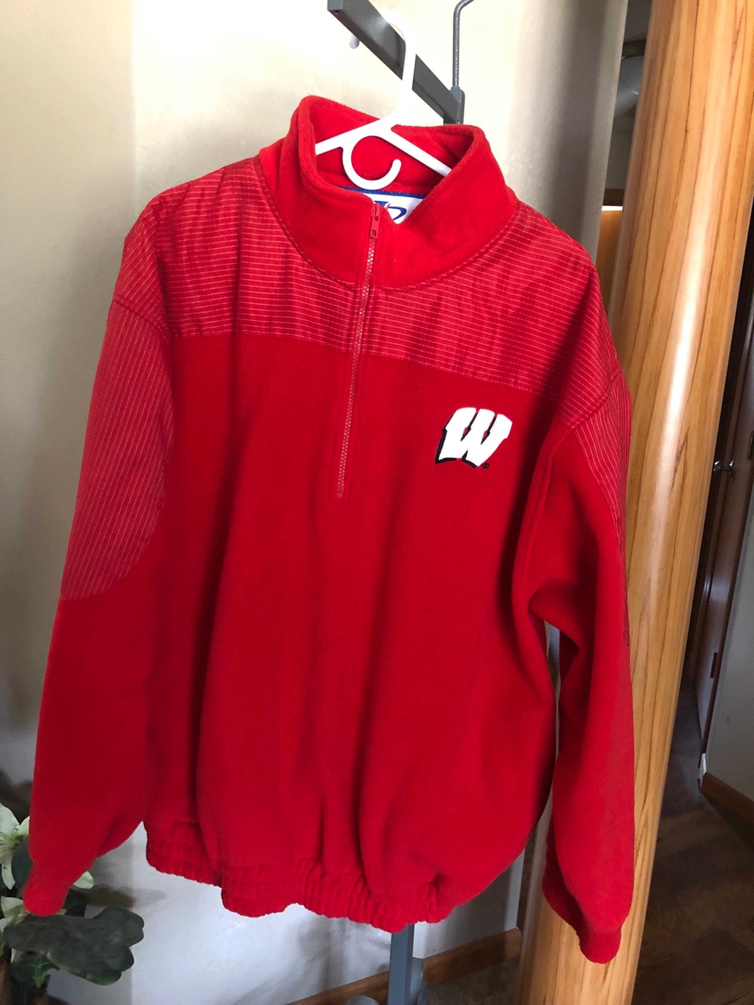 Mens Logo Athletic Wisconsin Badgers Half Zip Pullover size XL