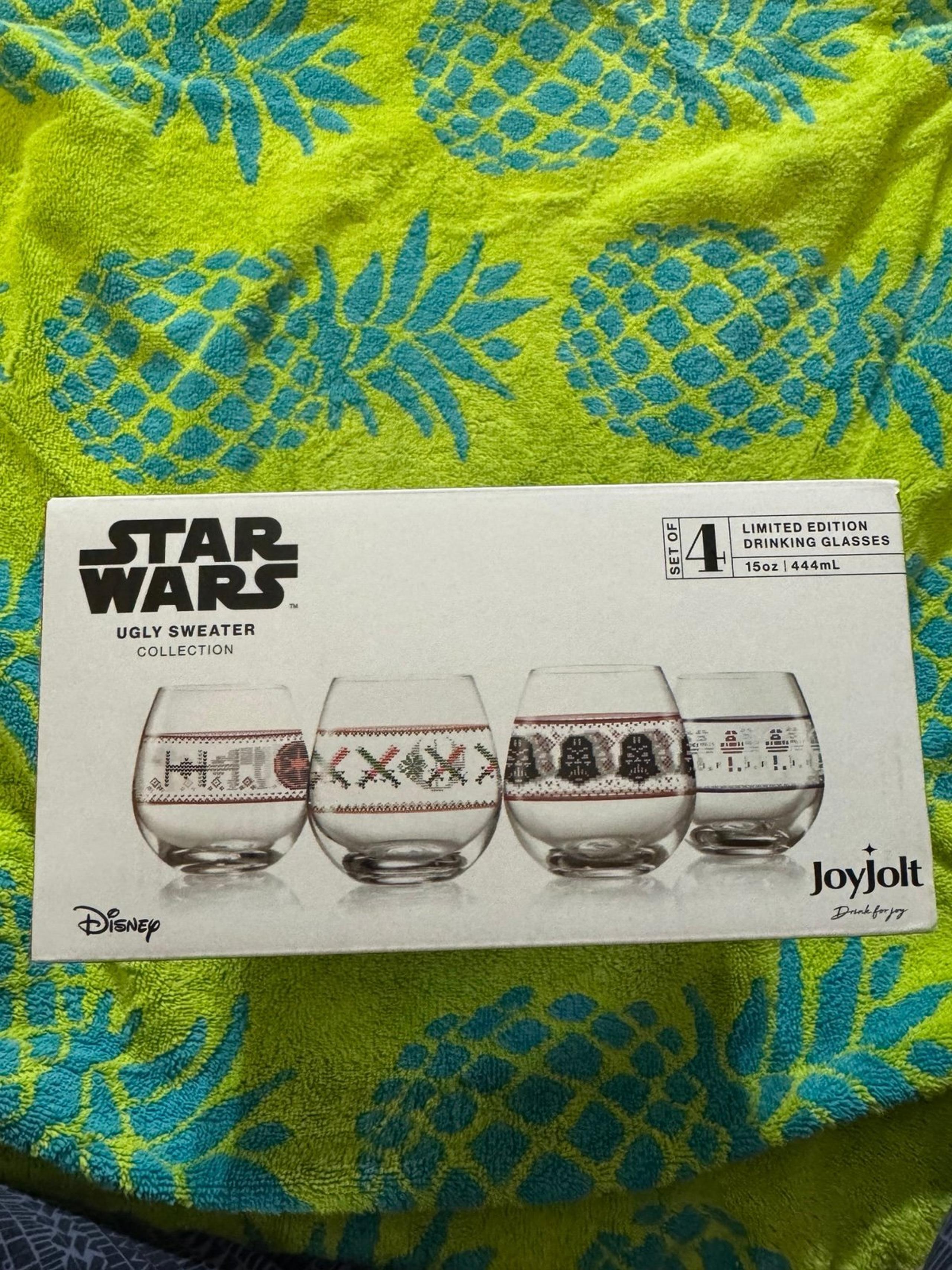 Star Wars ugly sweater collection drinking glasses