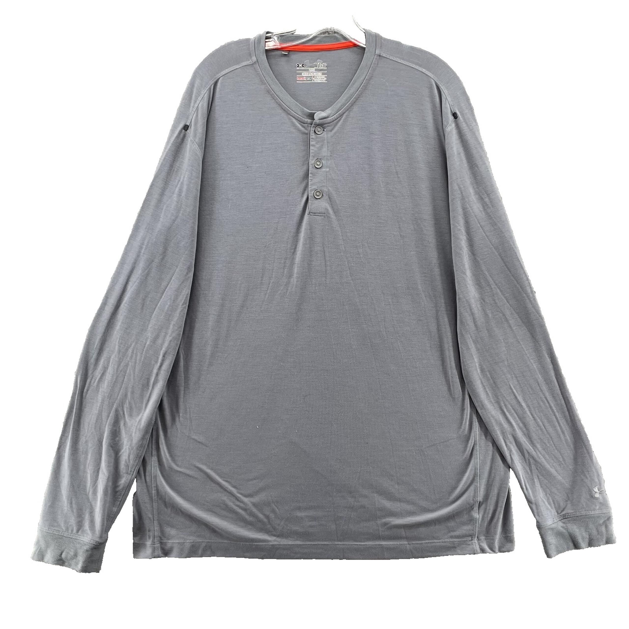 Under Armour Henley Shirt Men's XL Wool Blend Layer Sportswear Training Workwear