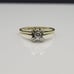 14k Vintage Solitaire Natural Round Diamond 0.14ct Illusion Setting Size 7.5