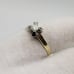14k Vintage Solitaire Natural Round Diamond 0.14ct Illusion Setting Size 7.5