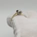 14k Vintage Solitaire Natural Round Diamond 0.14ct Illusion Setting Size 7.5