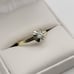 14k Vintage Solitaire Natural Round Diamond 0.14ct Illusion Setting Size 7.5