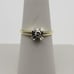 14k Vintage Solitaire Natural Round Diamond 0.14ct Illusion Setting Size 7.5