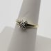 14k Vintage Solitaire Natural Round Diamond 0.14ct Illusion Setting Size 7.5