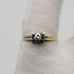 14k Vintage Solitaire Natural Round Diamond 0.14ct Illusion Setting Size 7.5