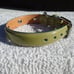 COACH GREEN PATENT LEATHER ROUND GROMMET DOG PET COLLAR EXTRA SMALL 8848