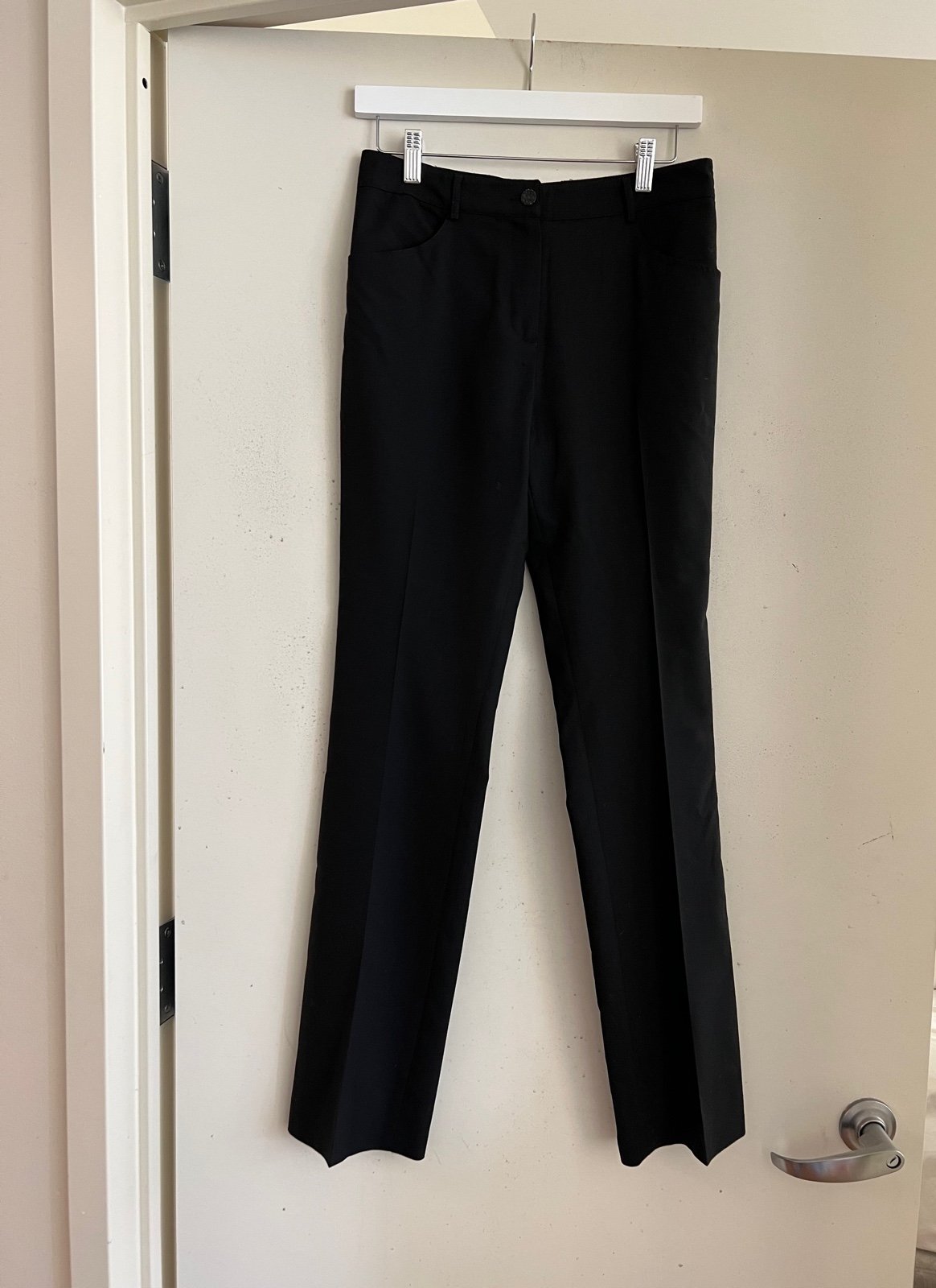 CHANEL Vintage Black Wool Trousers