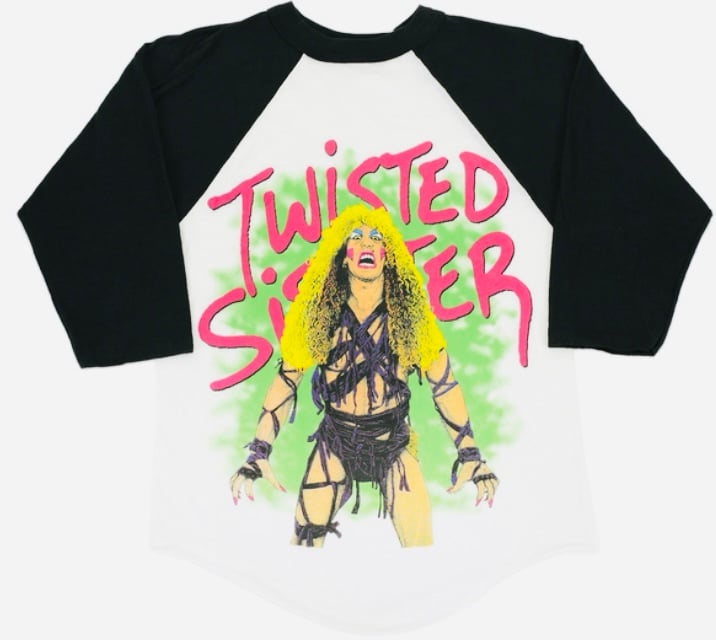 Vintage 1985 Twisted Sister Raglan T~Shirt