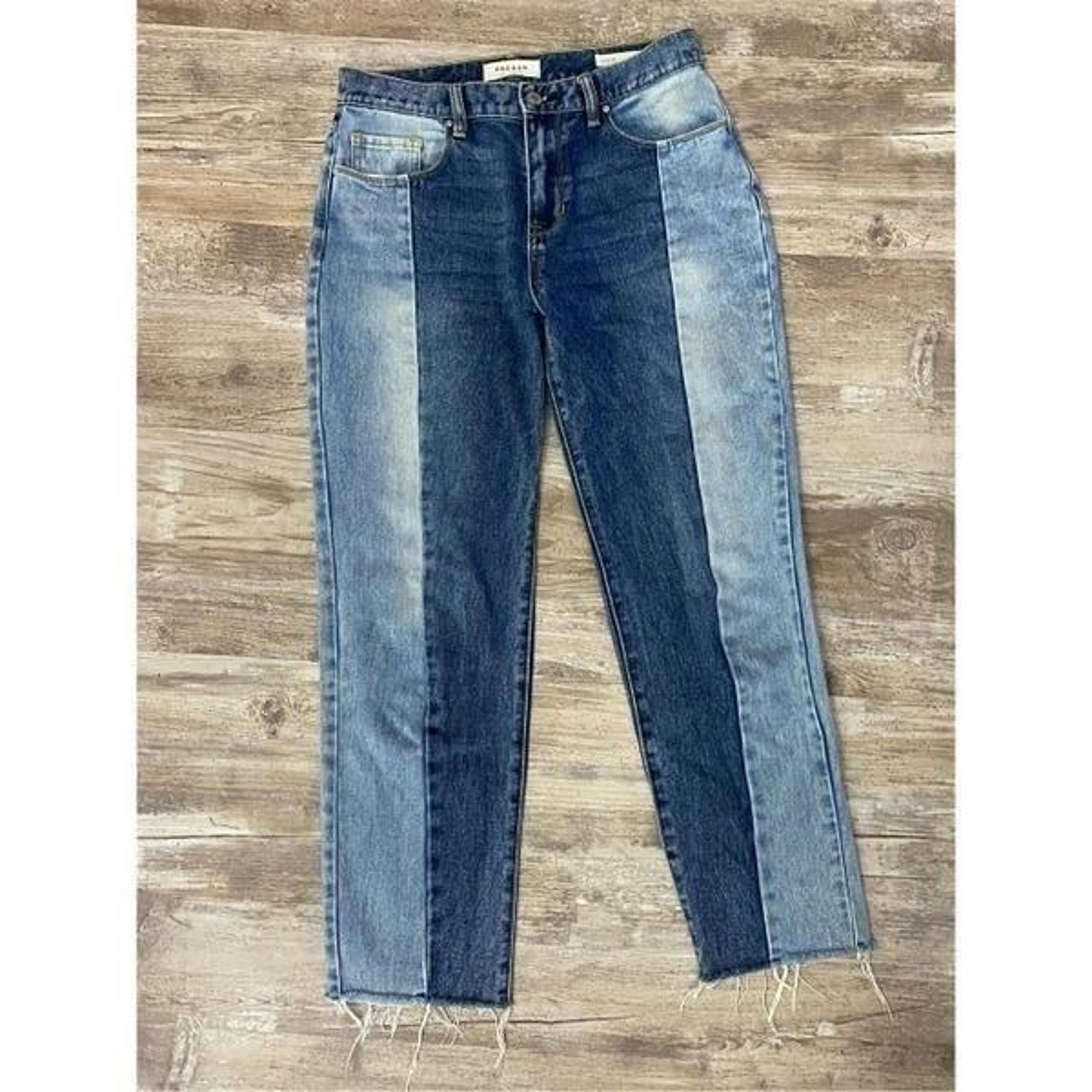 PACSUN Vintage Icon Jeans Raw Hem Two Tone Cropped Denim Women’s Size 27