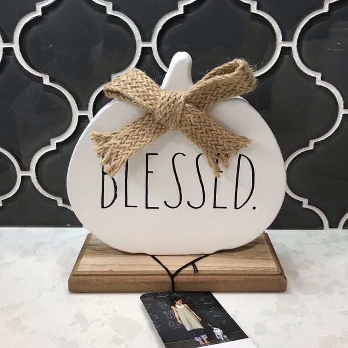 Rae Dunn BLESSED Pumpkin Decor