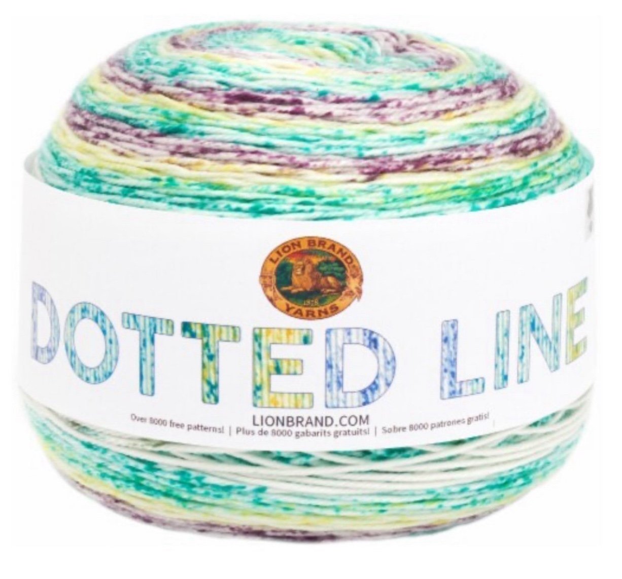 Lion Brand Dotted Line Yarn-Lucky Charms lot of 8