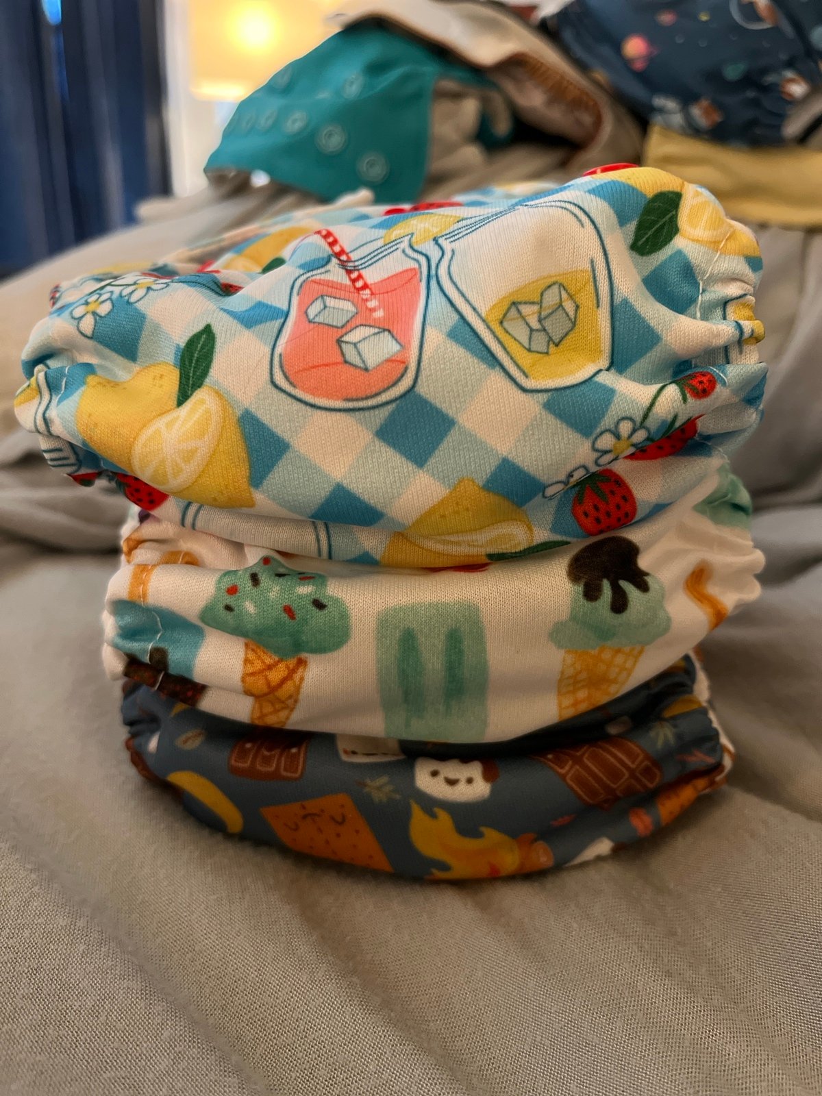 Lot of 3 Thirsties Newborn Cloth Diapers