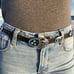 Rare Vintage Navajo Bear Claw Concho Shadow Belt