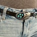 Rare Vintage Navajo Bear Claw Concho Shadow Belt