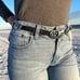 Rare Vintage Navajo Bear Claw Concho Shadow Belt
