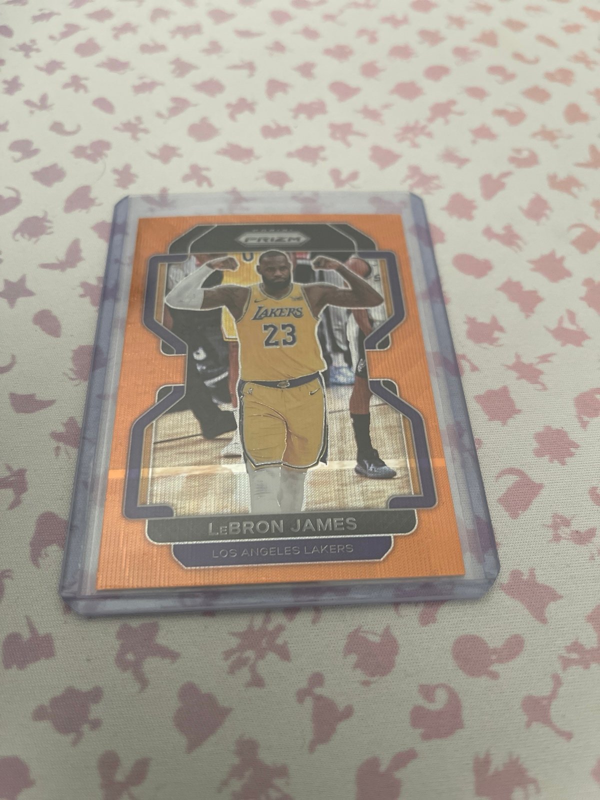 Lebron James orange wave prizm /60