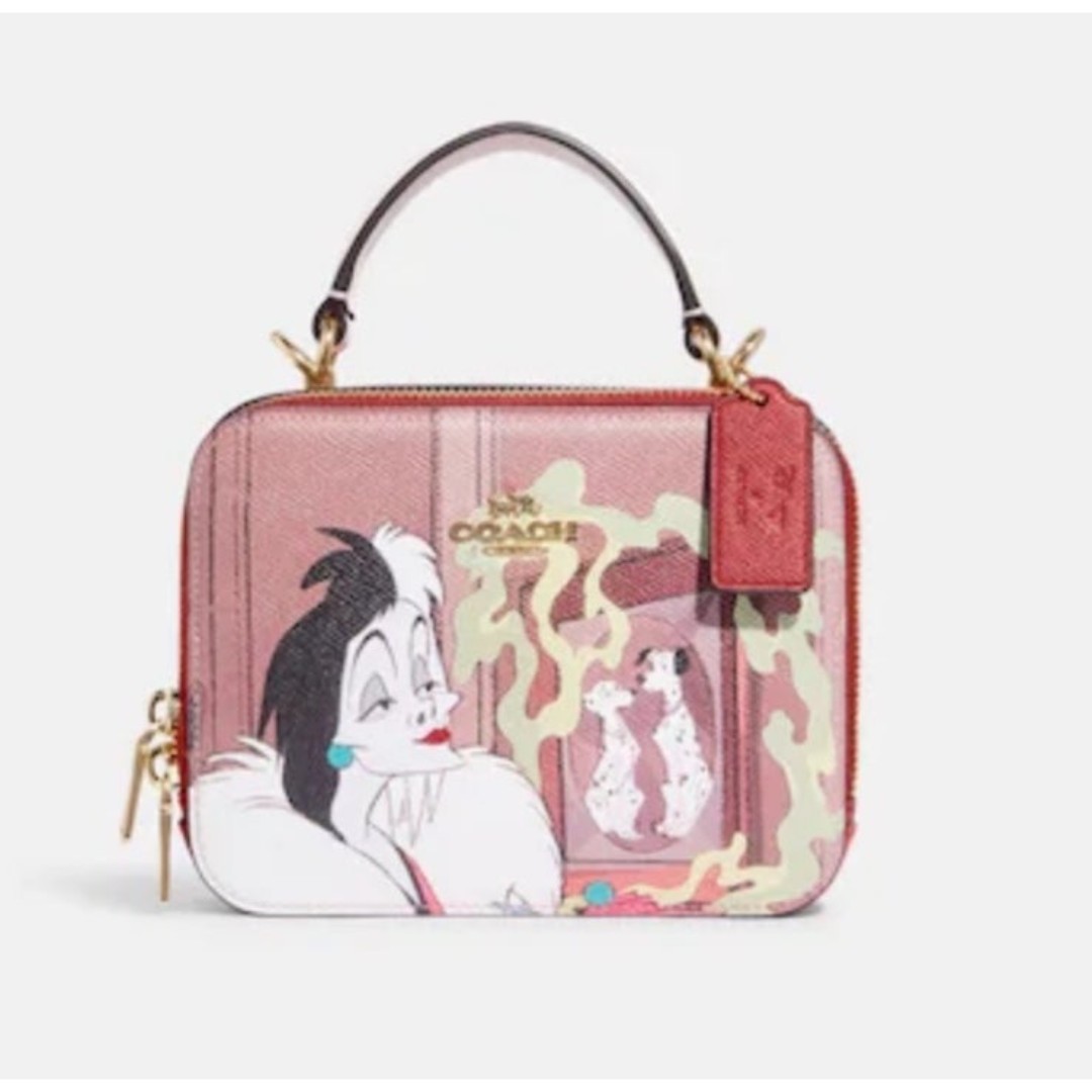 Coach X Disney Villains Box Crossbody With Cruella Motif Red NEW 101 Dalmatians