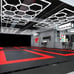Hexagon Garage LED Lighting - 6000K 672W 14 Grid Hexagon Light Set W Rectangle