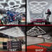 Hexagon Garage LED Lighting - 6000K 672W 14 Grid Hexagon Light Set W Rectangle