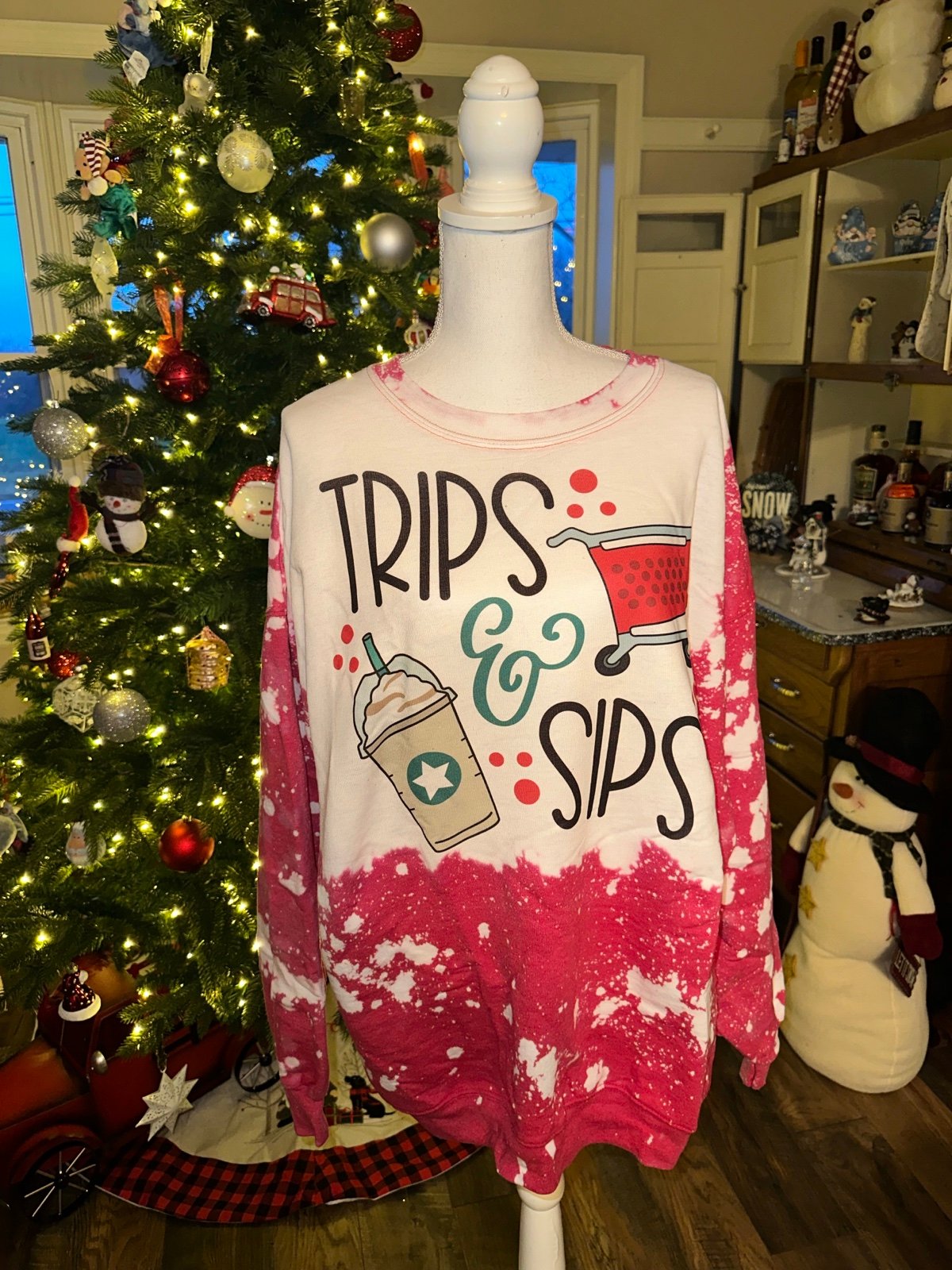 Trips (Target) & Sips (Starbucks) Hanes Crew Neck 3XL Sweatshirt New