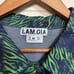 I.AM.GIA Women's Green Tiger Sinead Button Front Semi Cropped Jean Jacket Medium