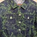 I.AM.GIA Women's Green Tiger Sinead Button Front Semi Cropped Jean Jacket Medium