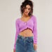 NEW Free People Scrunchy Shrug In Violet Tulle Size M