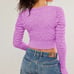 NEW Free People Scrunchy Shrug In Violet Tulle Size M