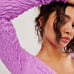 NEW Free People Scrunchy Shrug In Violet Tulle Size M