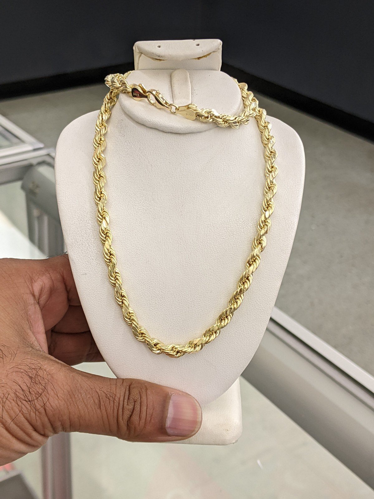 10kt Real Gold Rope Chain 6mm 20 inches