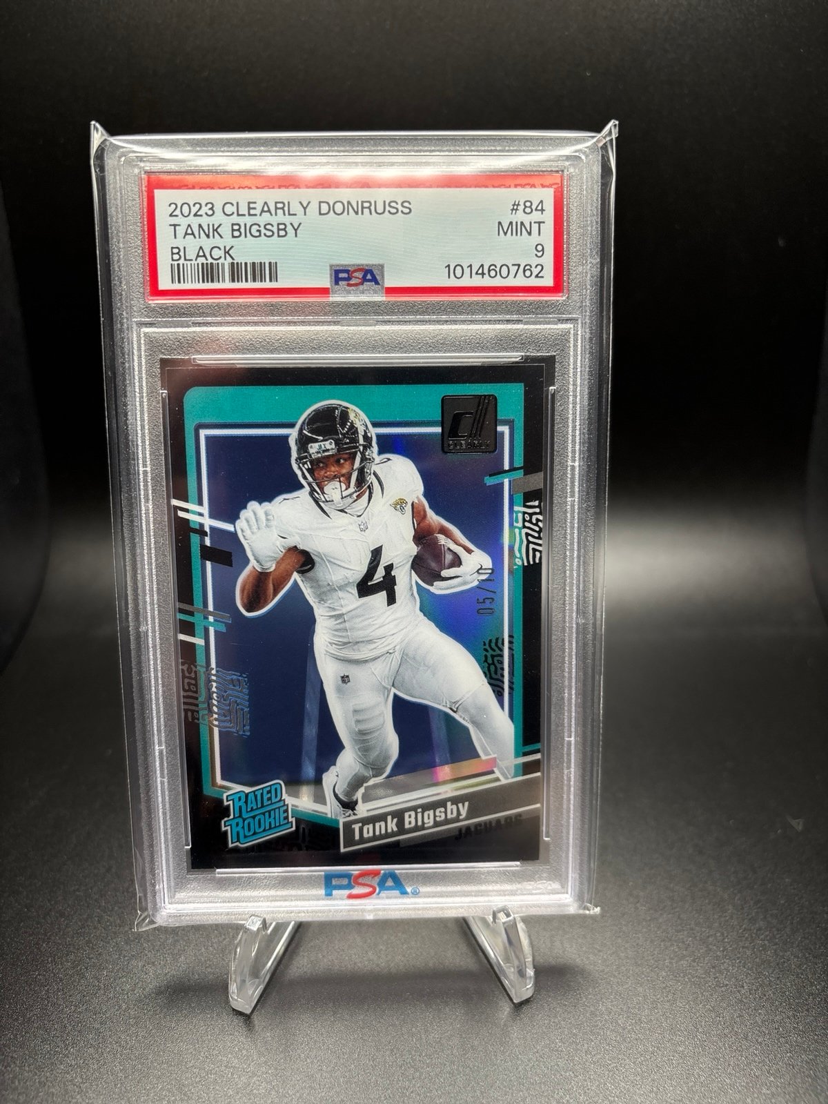 2023 Donruss Clearly Tank Bigsby Black /10 PSA 9 Pop 2 None Higher