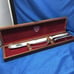 GERBER LEGENDARY BLADES Serving Fork 15 and Knife 11” In Wooden Box Vintage