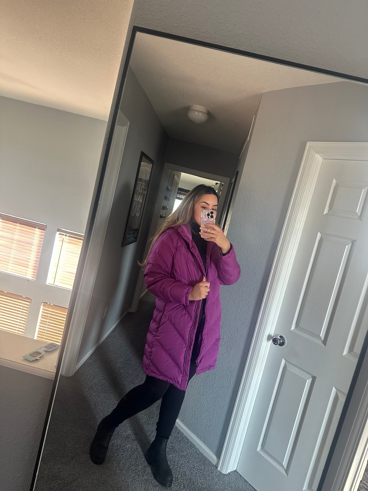 Magenta Goose Down Parka (L)