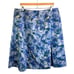 NWT Talbots Women's Sz 16W Blue Floral Skirt Cotton Lined Plus