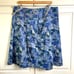 NWT Talbots Women's Sz 16W Blue Floral Skirt Cotton Lined Plus
