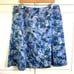 NWT Talbots Women's Sz 16W Blue Floral Skirt Cotton Lined Plus