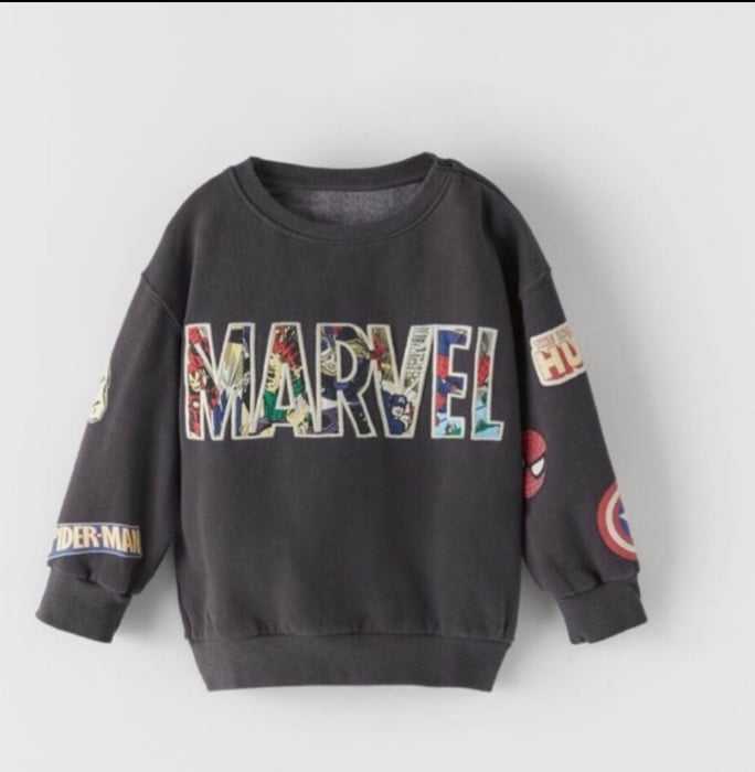 Zara shops Marvel Sweatshirt RARE 9-12 months