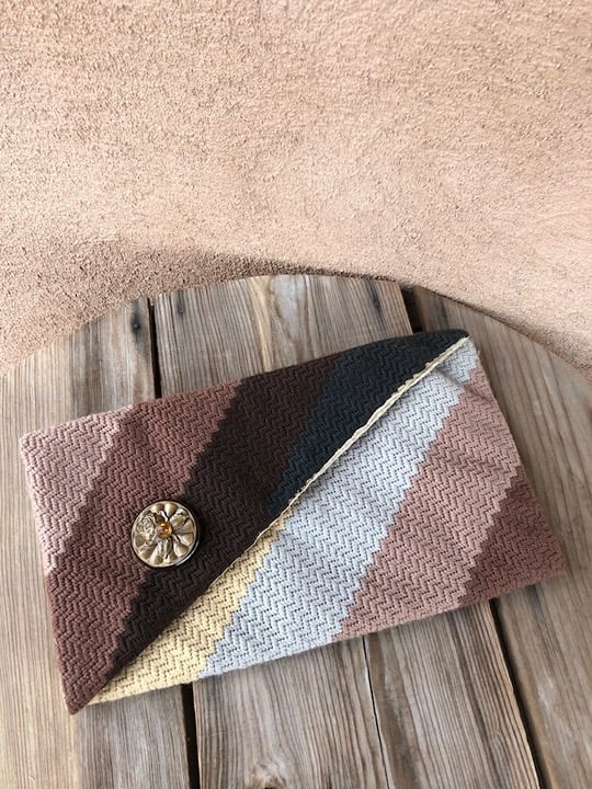 1940s Needlepoint Envelope Clutch Purse