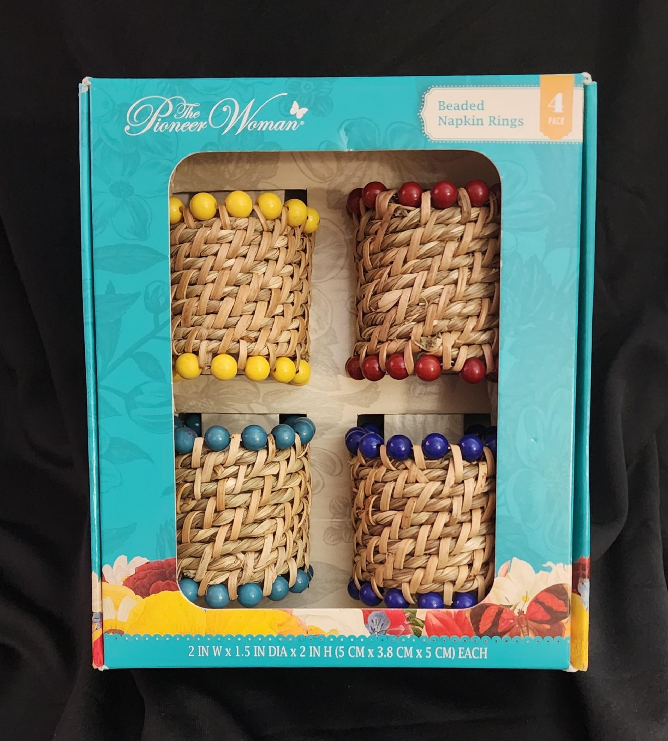 Pioneer Woman Rattan Napkin Rings
