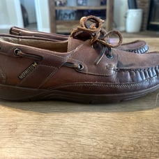 Mephisto Spinnaker Air Relax Brown Leather Boat Deck Shoes Mens US Sz 8